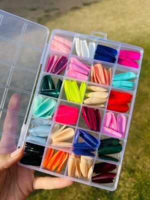 rtificial Nails Set, featuring 24 vibrant colors and a total of 576 high-quality pieces.