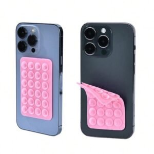 1 Pc Mobile Phone Silicone Suction Cup Square Mobile Phone Single-sided Case Anti-slip Holder Mount Suction