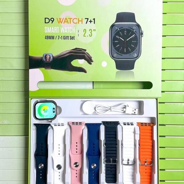 D9 Ultra Smart Watch Series 9 – 2.09″ Display | Bluetooth Calling | 7 Straps