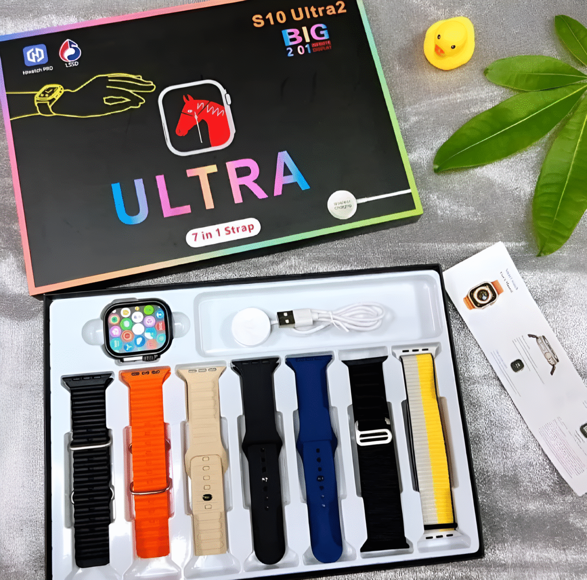 S10 Ultra 2 Smart Watch For Kids & Adults | 7 Stylish Straps | Titanium Body | Magnetic Charger | Water Resistant - Image 1