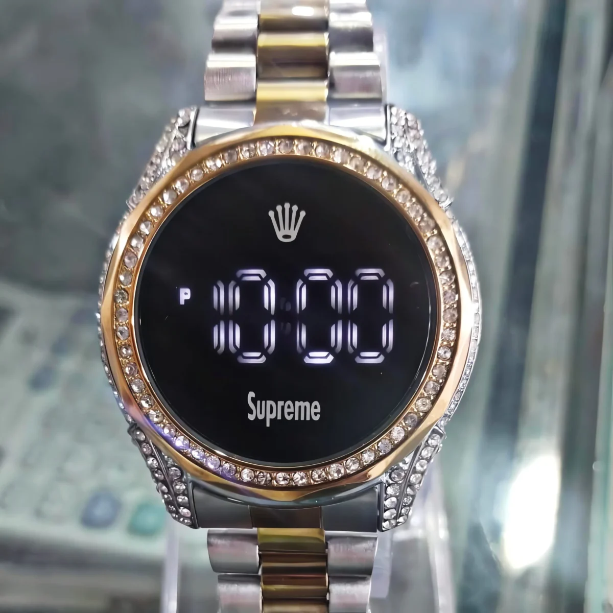 Women Watch Fashion Ladies Watches Full Diamond Touch Screen Led Digital Wristwatch - Image 1