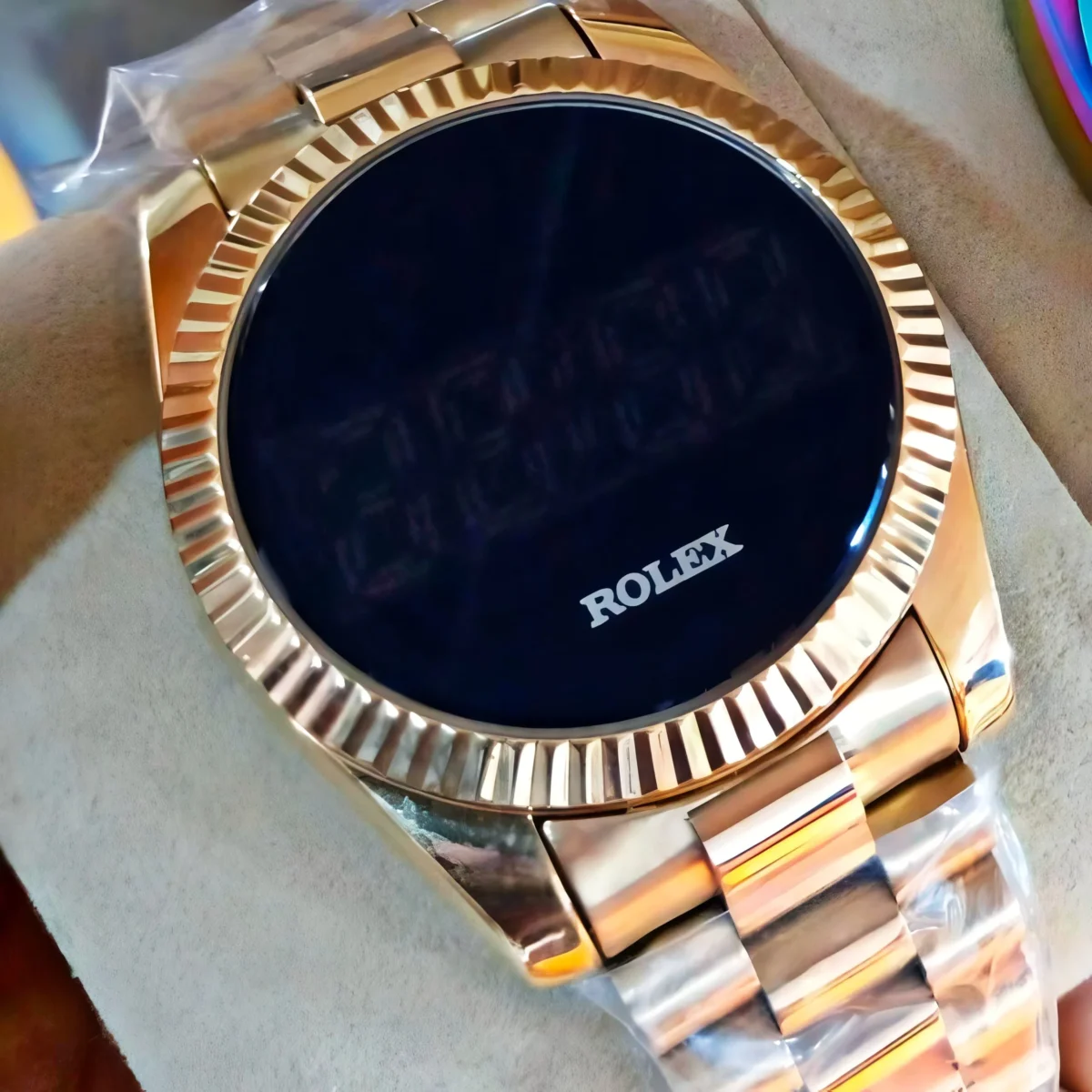 Rolex Style Digital Watches Fashion Stainless Steel Watch - Image 1