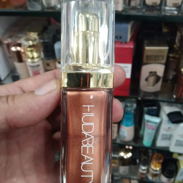 Huda Beauty N.Y.M.P.H. All Over Body Highlighter – Liquid Illuminator for Face, Body & Legs – Water-Based, Long-Lasting Glow – 35 ml